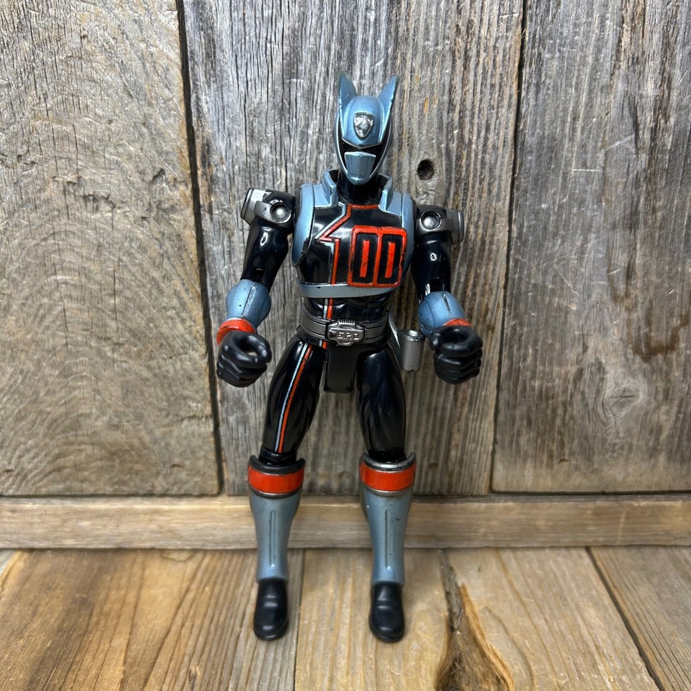 Bandai 2004 Power Rangers S.P.D. Shadow Ranger Light Up Action Figure 5.5"